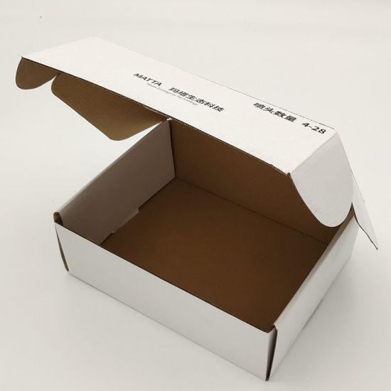 Wholesale Custom White Cardboard Folded Paperboard Corrugated Mailer Postal Cardboard Box