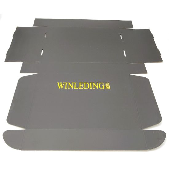 Custom Luxury Logo Printed Flat Folding Paper Gift Box with Gold Foil Stamping Embossing Logo